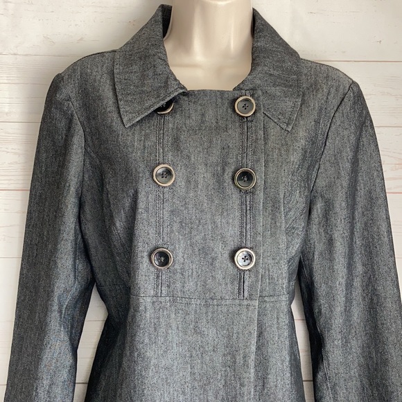 Sandro Sz M Stretch Gray Denim Light Jacket - Picture 4 of 10